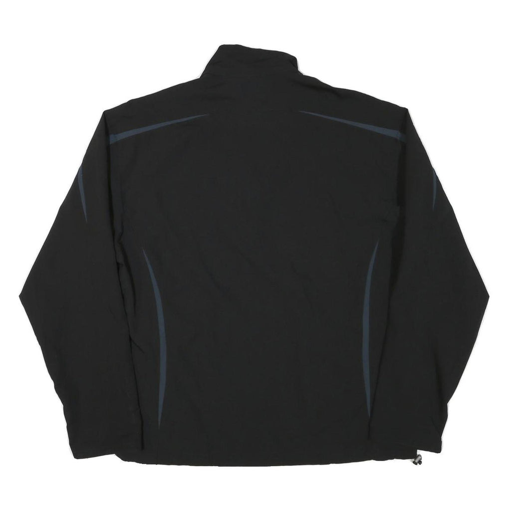 NEW BALANCE Mens Black & Grey Athletic Jacket L Polyester Blend Zip Sportswear