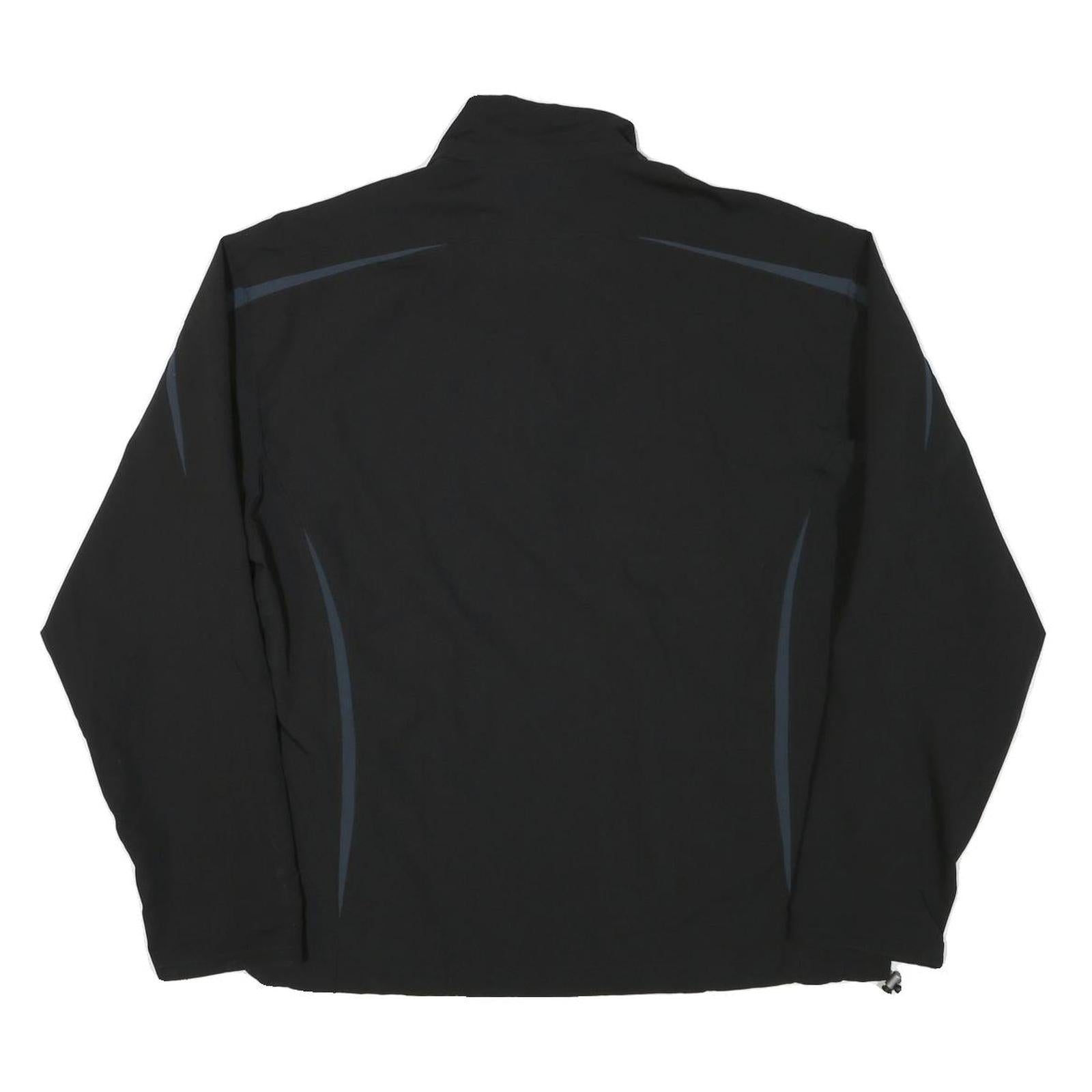 NEW BALANCE Mens Black & Grey Athletic Jacket L Polyester Blend Zip Sportswear