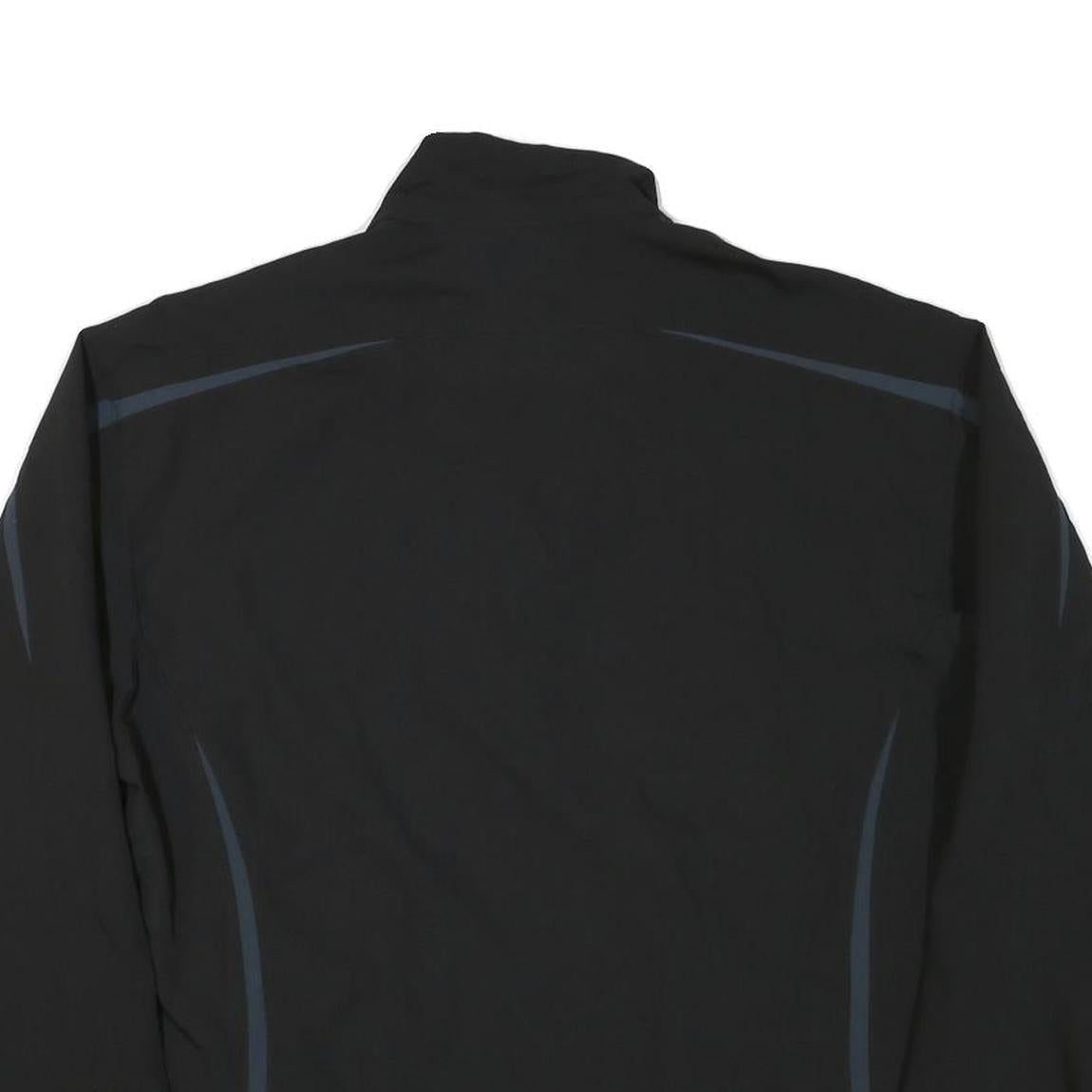 NEW BALANCE Mens Black & Grey Athletic Jacket L Polyester Blend Zip Sportswear