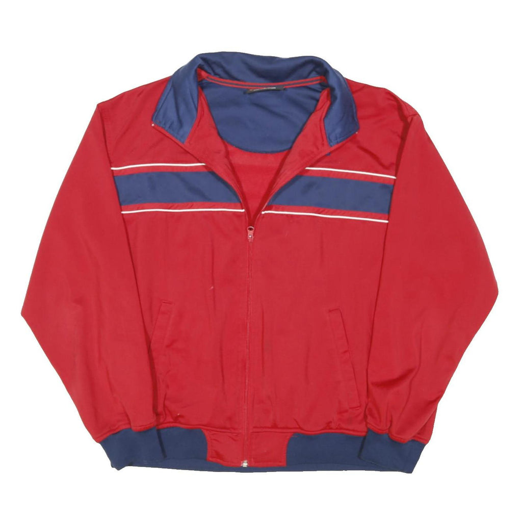 WILSON Mens Red & Blue Classic Jacket L Polyester Blend Zip Sports Casual