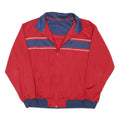 WILSON Mens Red & Blue Classic Jacket L Polyester Blend Zip Sports Casual