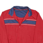 WILSON Mens Red & Blue Classic Jacket L Polyester Blend Zip Sports Casual