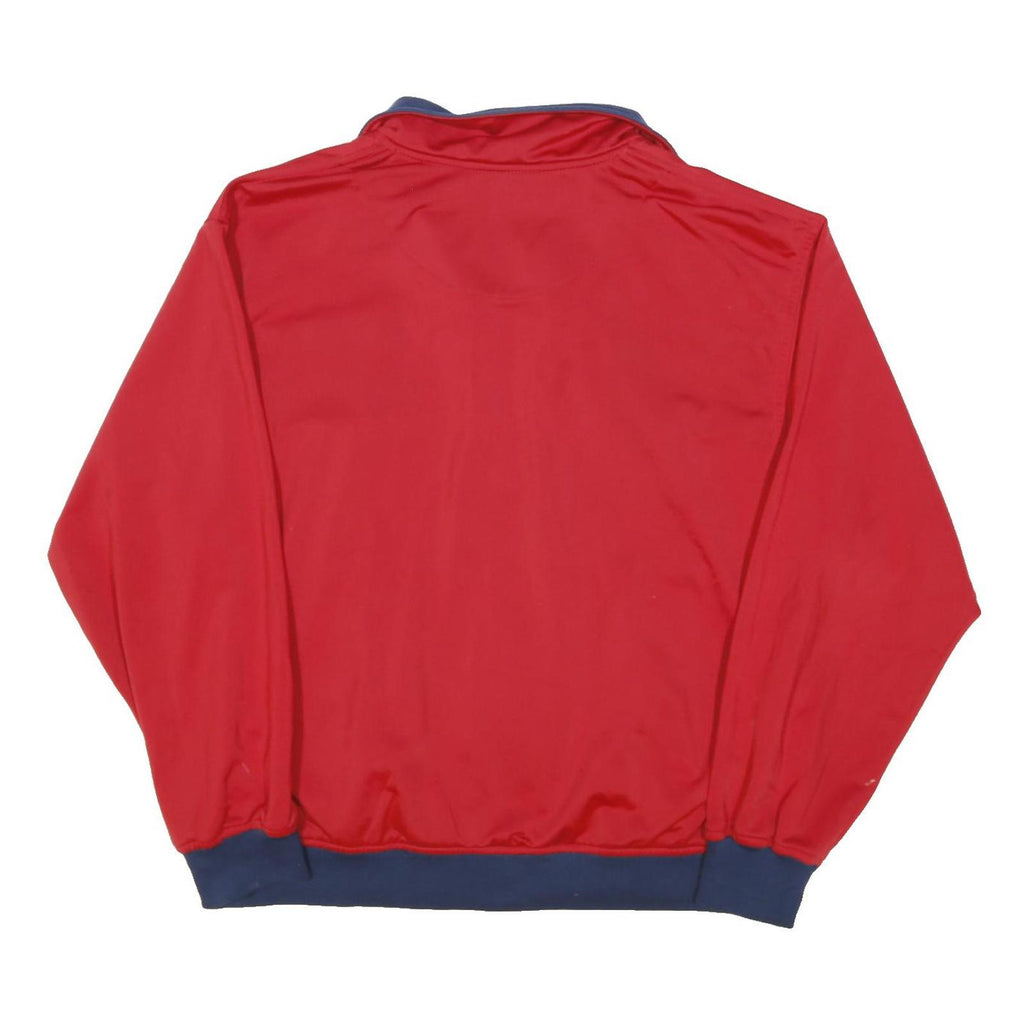WILSON Mens Red & Blue Classic Jacket L Polyester Blend Zip Sports Casual
