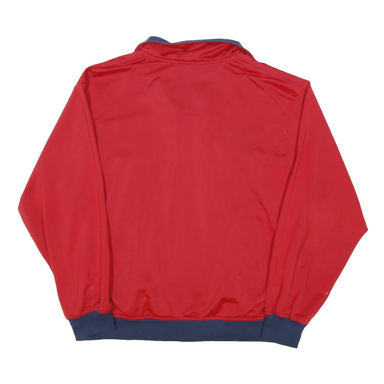 WILSON Mens Red & Blue Classic Jacket L Polyester Blend Zip Sports Casual