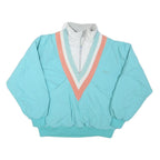 ODLO Womens Blue Zip Jacket L Polyester Blend Colourblock Casual Sport