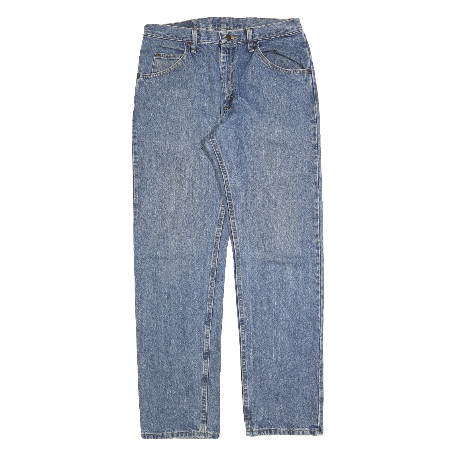 WRANGLER Mens Jeans Blue Regular Straight Denim Light W32 L33 Classic Fit