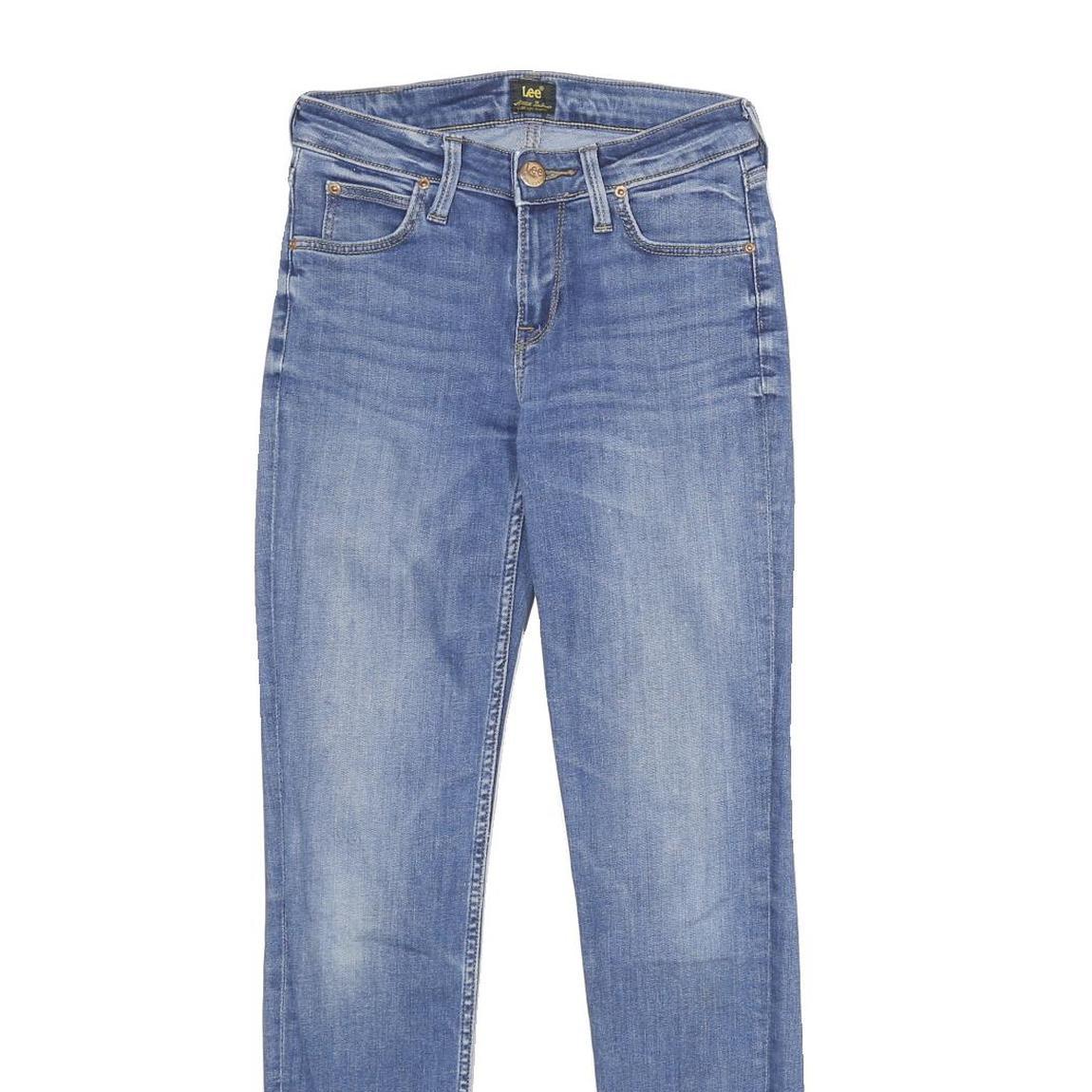 LEE Womens Blue Slim Skinny Denim Light W26 L31 Cotton Blend Zip Jeans