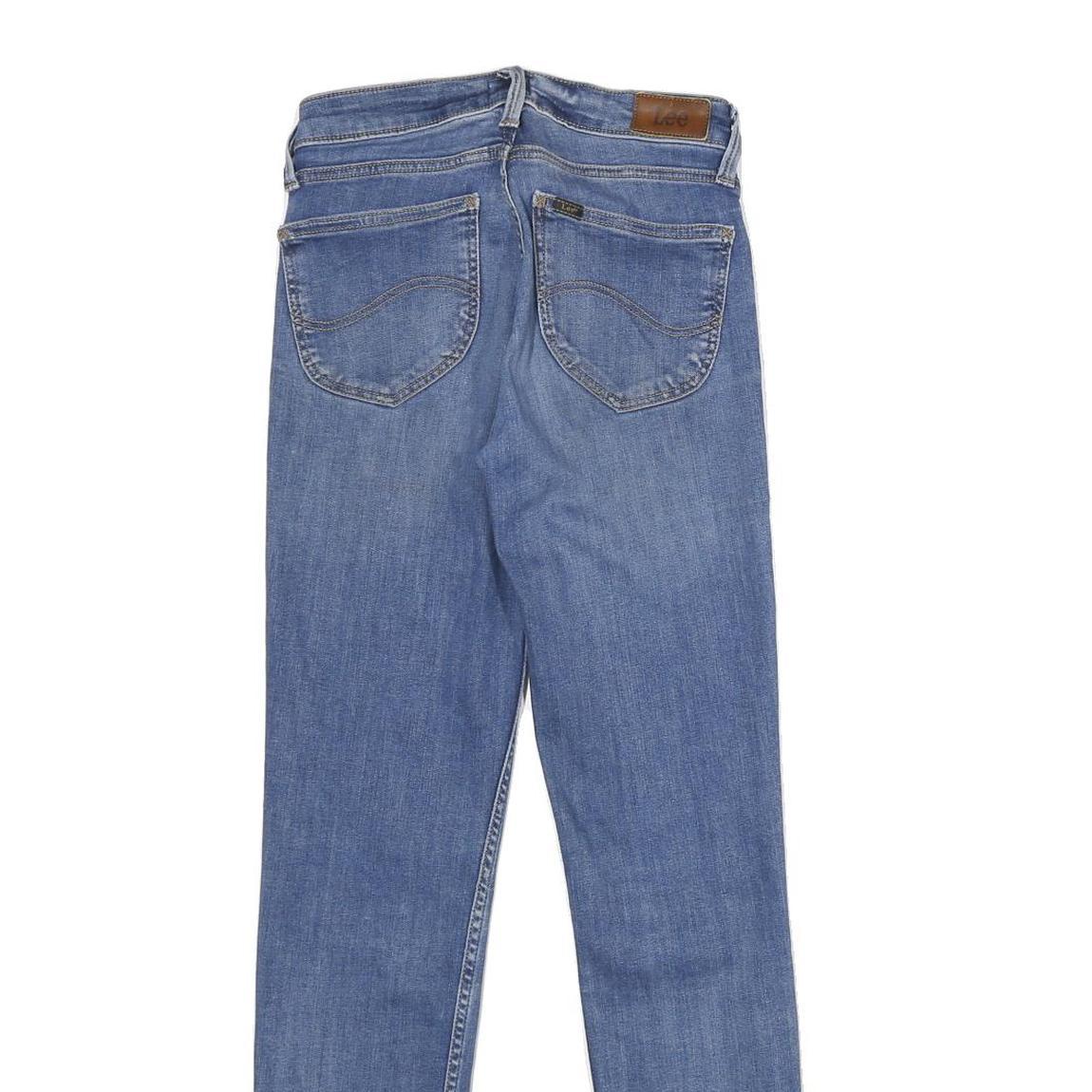 LEE Womens Blue Slim Skinny Denim Light W26 L31 Cotton Blend Zip Jeans