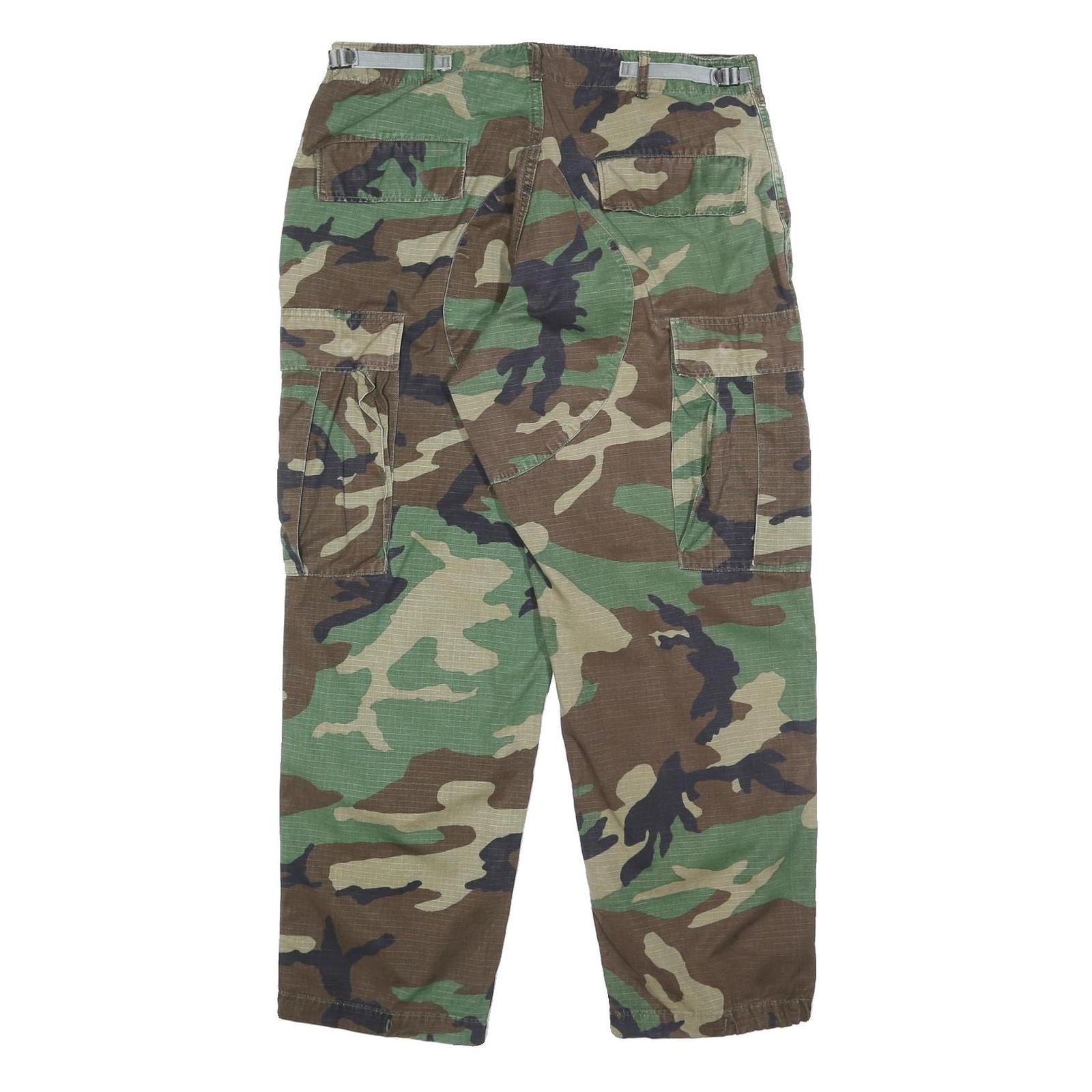 GIBRALTAR P.R INC Mens Cotton Camouflage Print Regular Fit Cargo Trousers W33