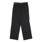 DICKIES Mens Polyester Blend Black Regular Straight Trousers W30 L32 Workwear