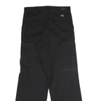 DICKIES Mens Polyester Blend Black Regular Straight Trousers W30 L32 Workwear