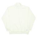 REEBOK Womens Sweatshirt Cream 1/4 Zip M
