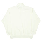 REEBOK Womens Sweatshirt Cream 1/4 Zip M