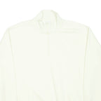 REEBOK Womens Sweatshirt Cream 1/4 Zip M