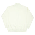 REEBOK Womens Sweatshirt Cream 1/4 Zip M