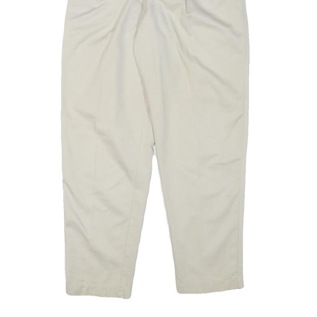 LEE Mens Cotton Blend Beige Relaxed Tapered Trousers W26 L28 Casual Wear