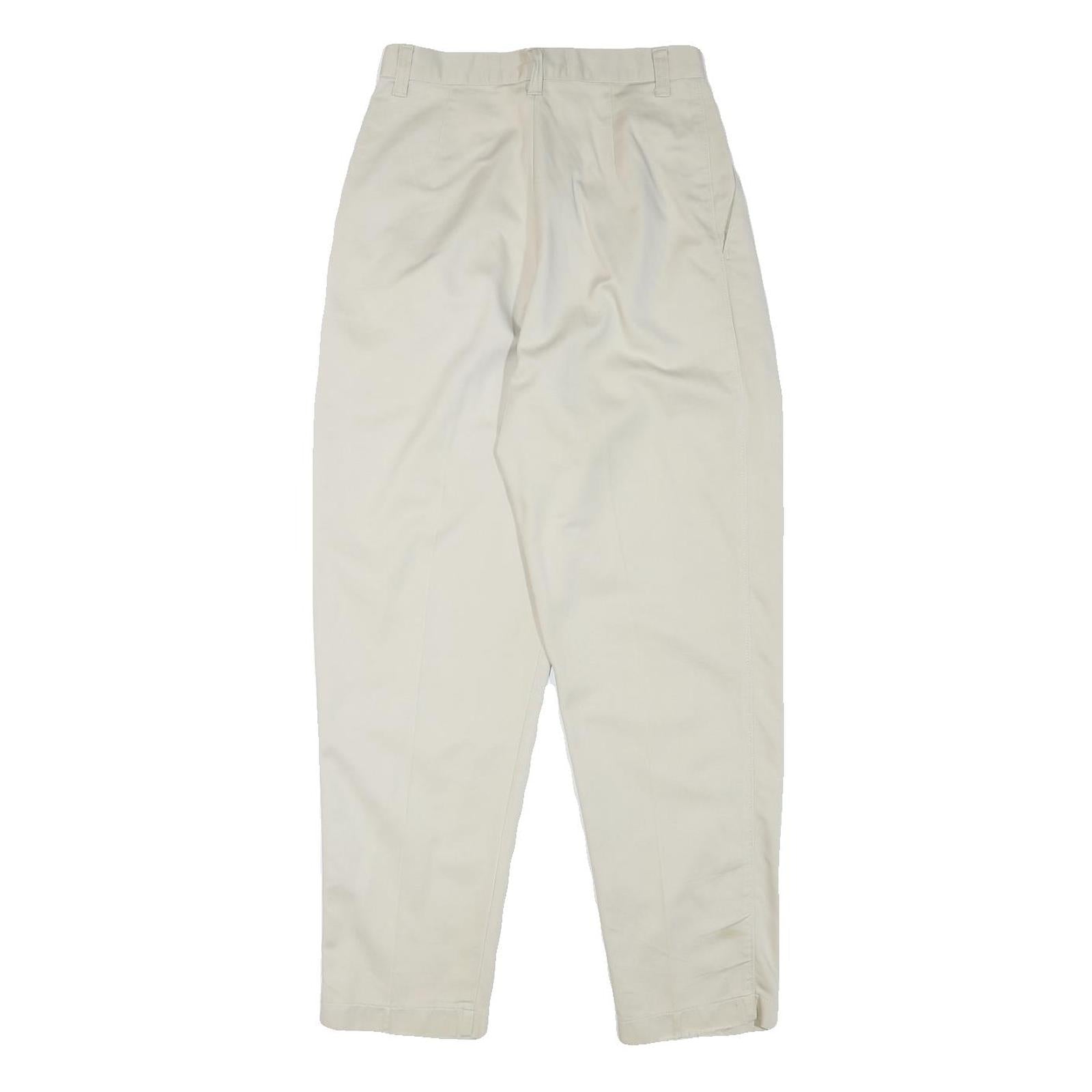 LEE Mens Cotton Blend Beige Relaxed Tapered Trousers W26 L28 Casual Wear