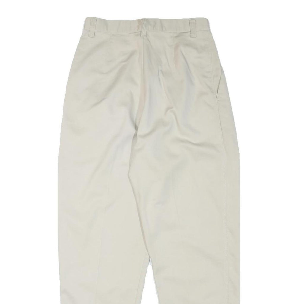 LEE Mens Cotton Blend Beige Relaxed Tapered Trousers W26 L28 Casual Wear