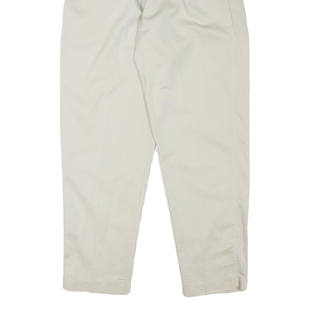 LEE Mens Cotton Blend Beige Relaxed Tapered Trousers W26 L28 Casual Wear