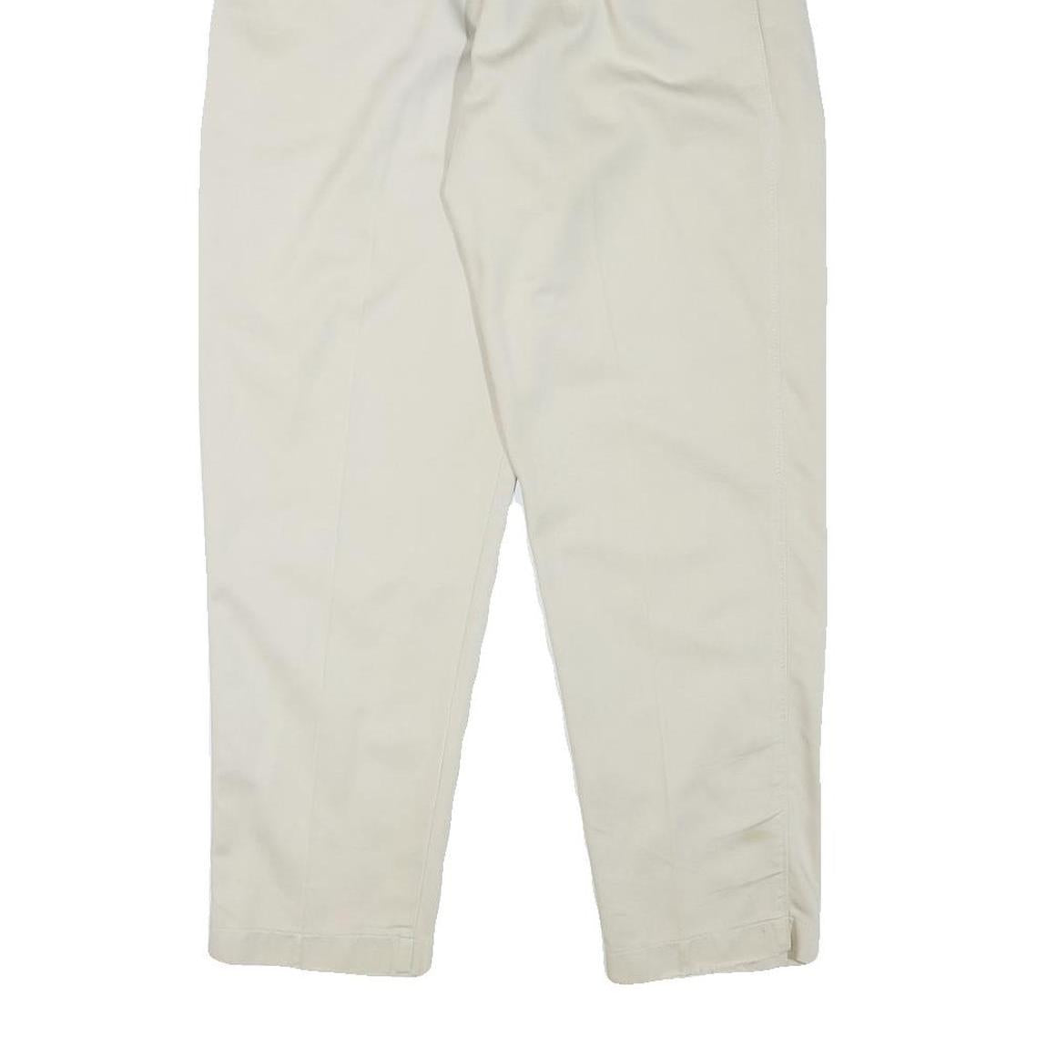 LEE Mens Cotton Blend Beige Relaxed Tapered Trousers W26 L28 Casual Wear