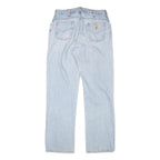 CARHARTT Mens Jeans Blue Regular Straight Denim Light W28 L32 Zip Cotton Blend