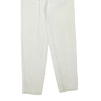 LL BEAN Womens Regular Fit Cotton Blend Denim White Jeans W24 L30 Zip Pockets