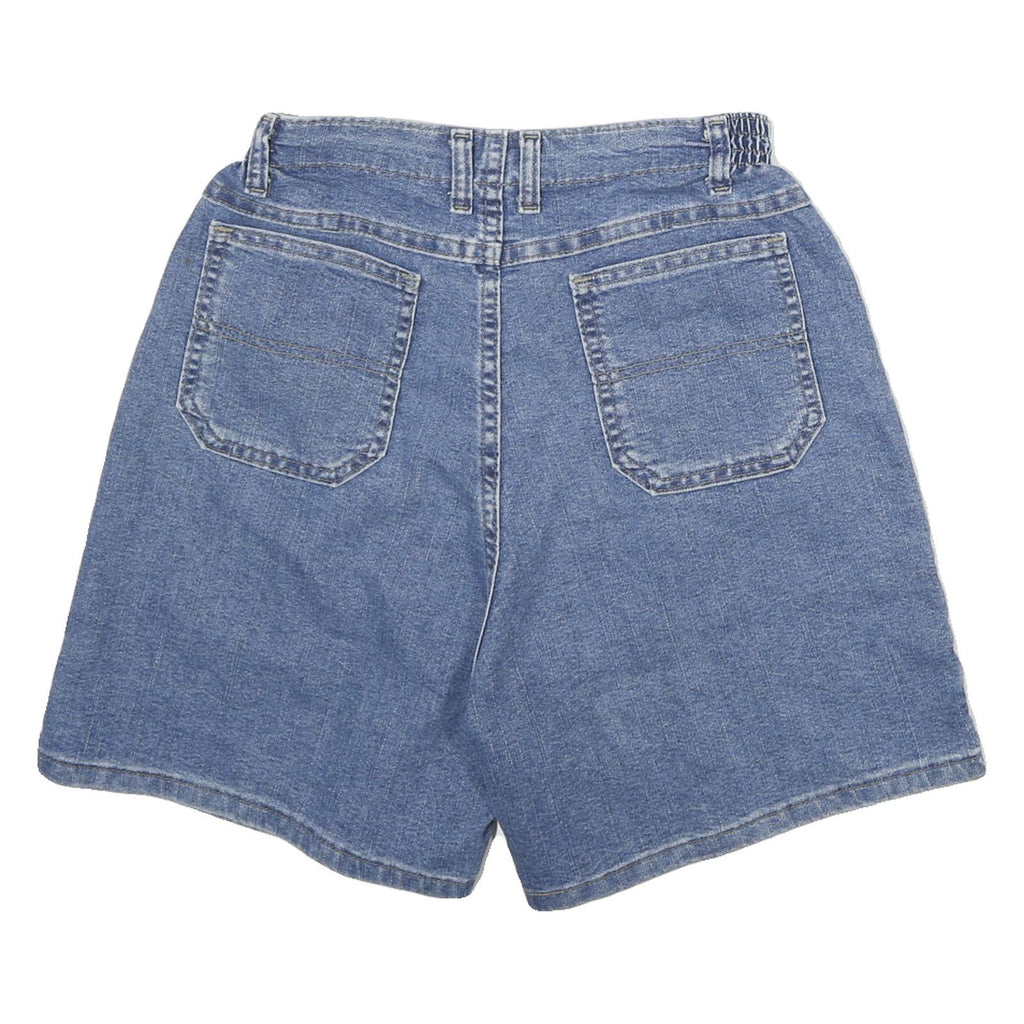 LEE Womens Denim Blue Casual Shorts M W24 Elastic Waist Relaxed Fit