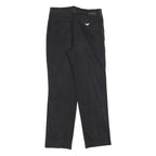 ARMANI JEANS Womens Cotton Blend Black Regular Straight Trousers W26 L28 Stylish