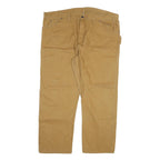 DICKIES Mens Jeans Beige Regular Straight Denim W46 L32 Workwear Zip Pockets