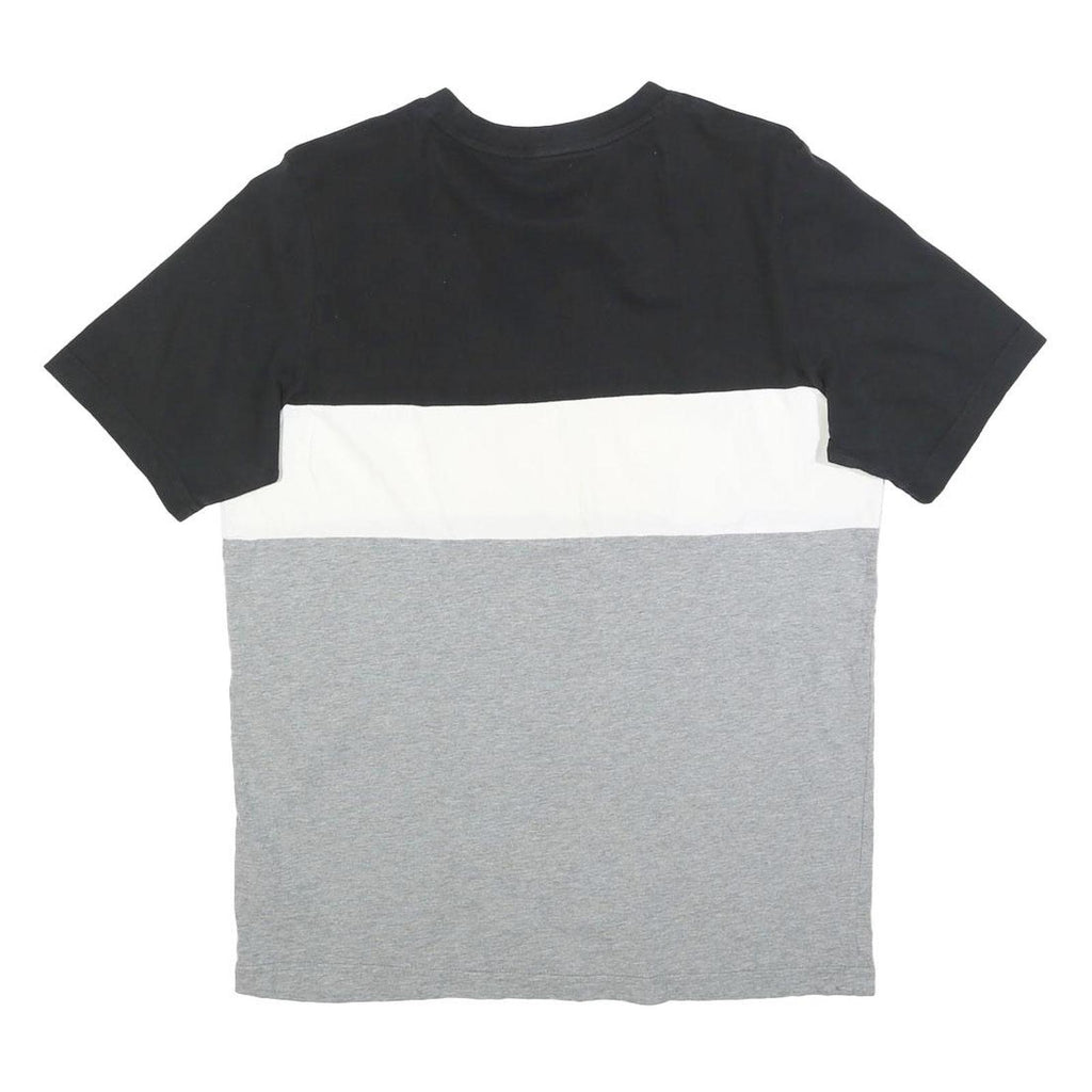 PUMA Mens Black & White & Grey Modern T-Shirt M Short Sleeve Crew Neck Logo