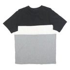 PUMA Mens Black & White & Grey Modern T-Shirt M Short Sleeve Crew Neck Logo