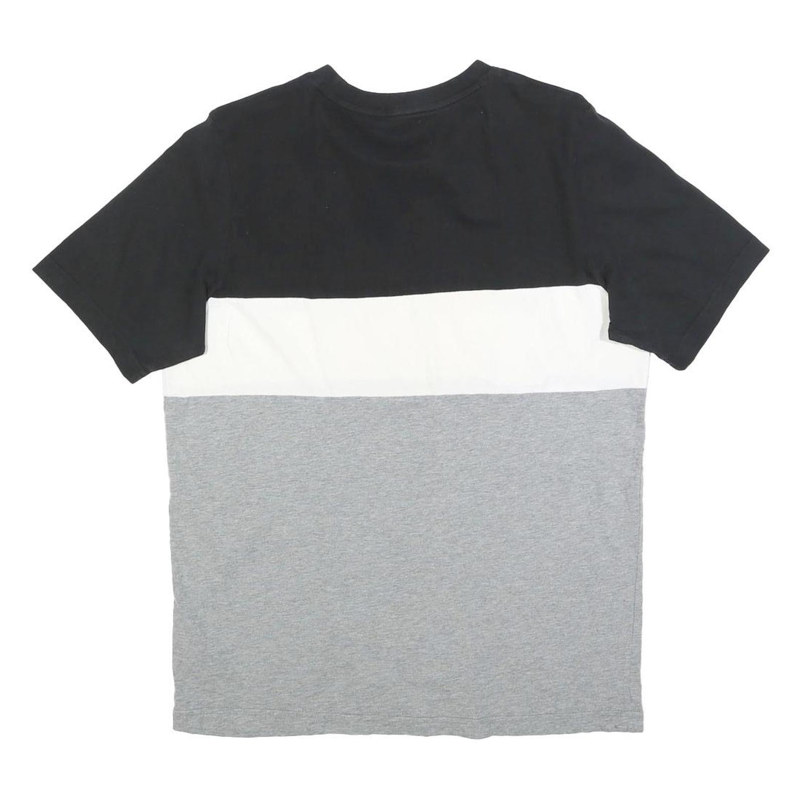 PUMA Mens Black & White & Grey Modern T-Shirt M Short Sleeve Crew Neck Logo