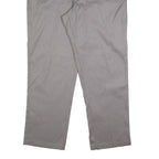 DICKIES Mens Cotton Blend Grey Regular Straight Trousers W42 L32 Workwear Zip