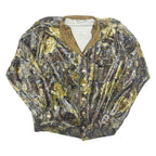 Womens Printed Blouse Green Long Sleeve Paisley L