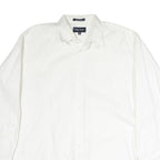 NAUTICA Mens White 2XL Cotton Long Sleeve Shirt Classic Fit Button Closure