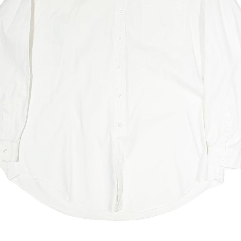 NAUTICA Mens White 2XL Cotton Long Sleeve Shirt Classic Fit Button Closure