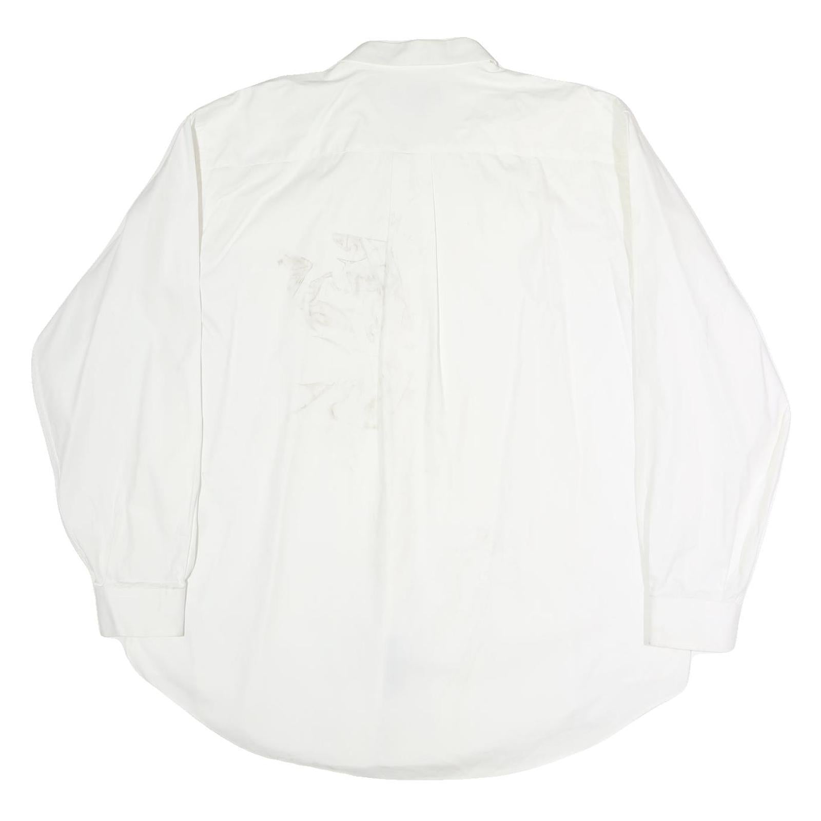 NAUTICA Mens White 2XL Cotton Long Sleeve Shirt Classic Fit Button Closure