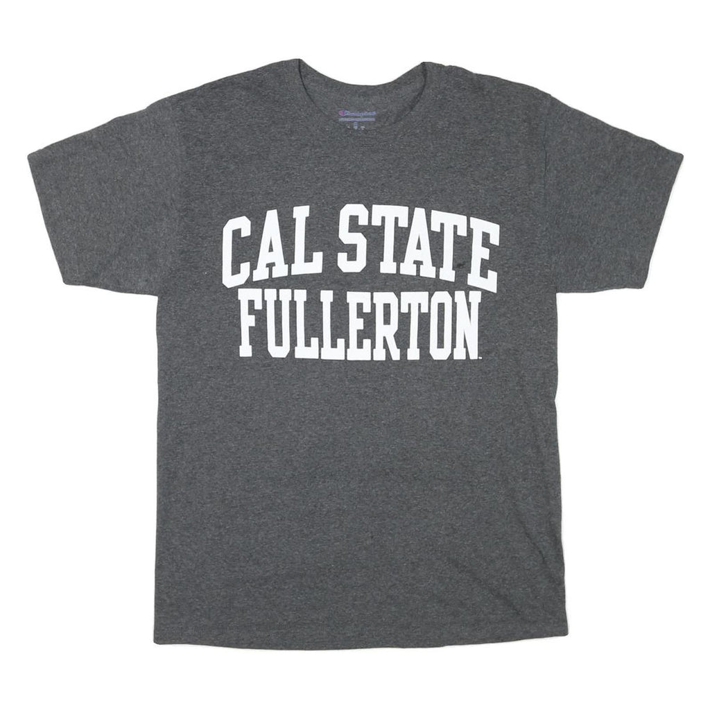 CHAMPION Mens Grey Cal State Fullerton Graphic T-Shirt M Short Sleeve Crew Neck