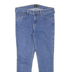 LEE Womens Slim Blue Denim Slim Jeans W28 L24 Zip Closure