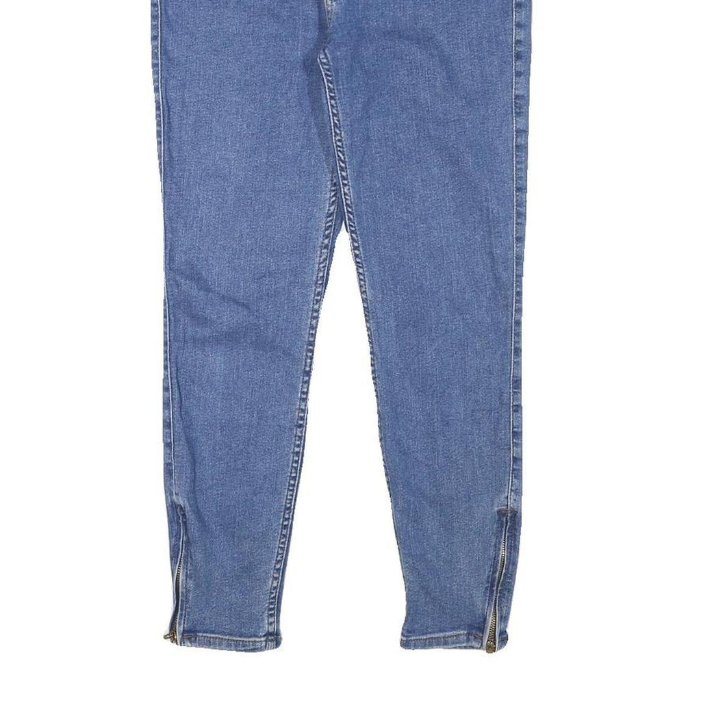 LEE Womens Slim Blue Denim Slim Jeans W28 L24 Zip Closure