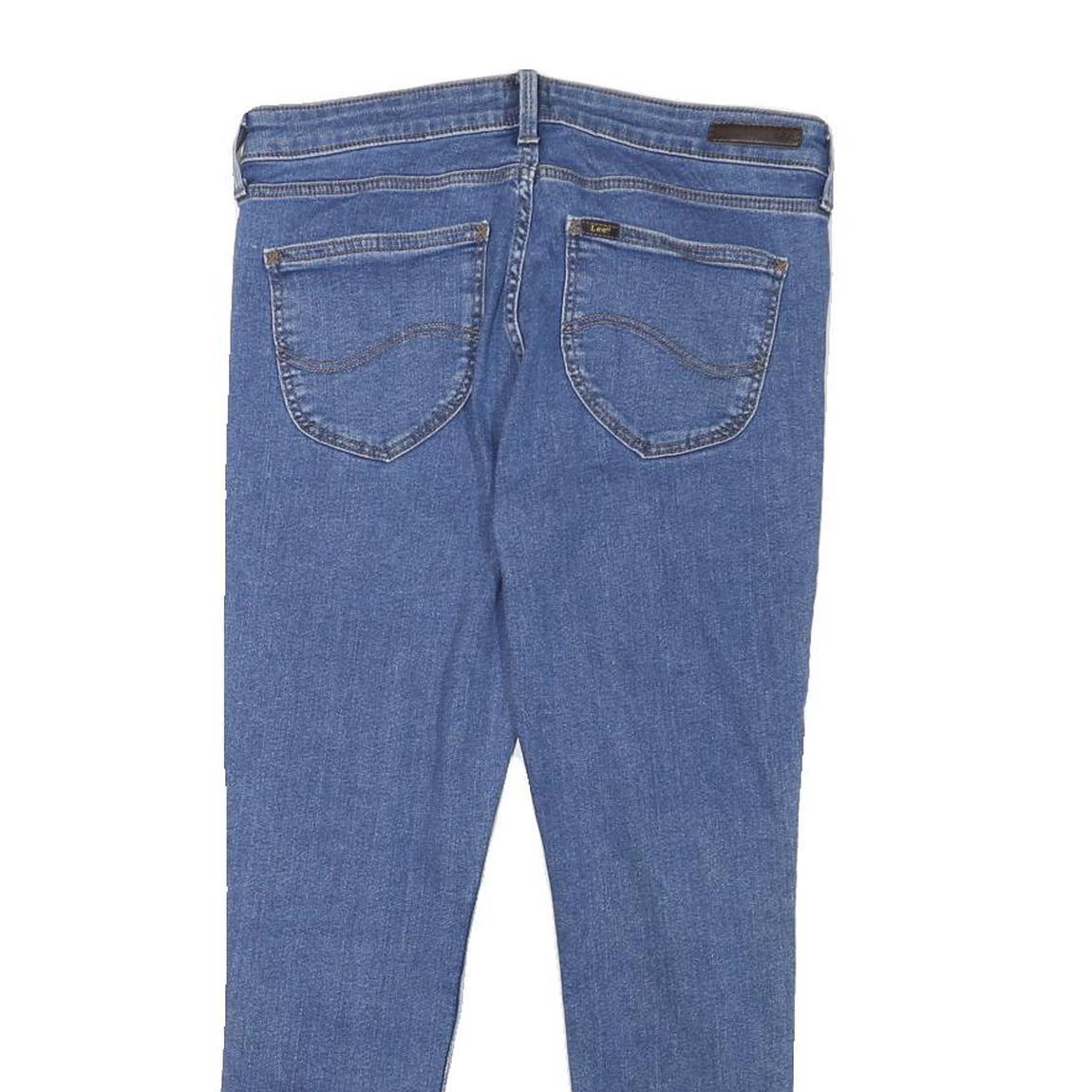 LEE Womens Slim Blue Denim Slim Jeans W28 L24 Zip Closure