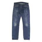 CARHARTT Mens Regular Blue Denim Jeans W34 L33 Button Closure Classic Fit