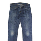 CARHARTT Mens Regular Blue Denim Jeans W34 L33 Button Closure Classic Fit