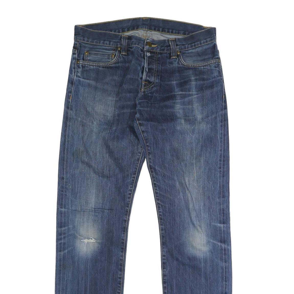 CARHARTT Mens Regular Blue Denim Jeans W34 L33 Button Closure Classic Fit