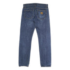 CARHARTT Mens Regular Blue Denim Jeans W34 L33 Button Closure Classic Fit