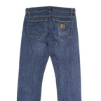 CARHARTT Mens Regular Blue Denim Jeans W34 L33 Button Closure Classic Fit