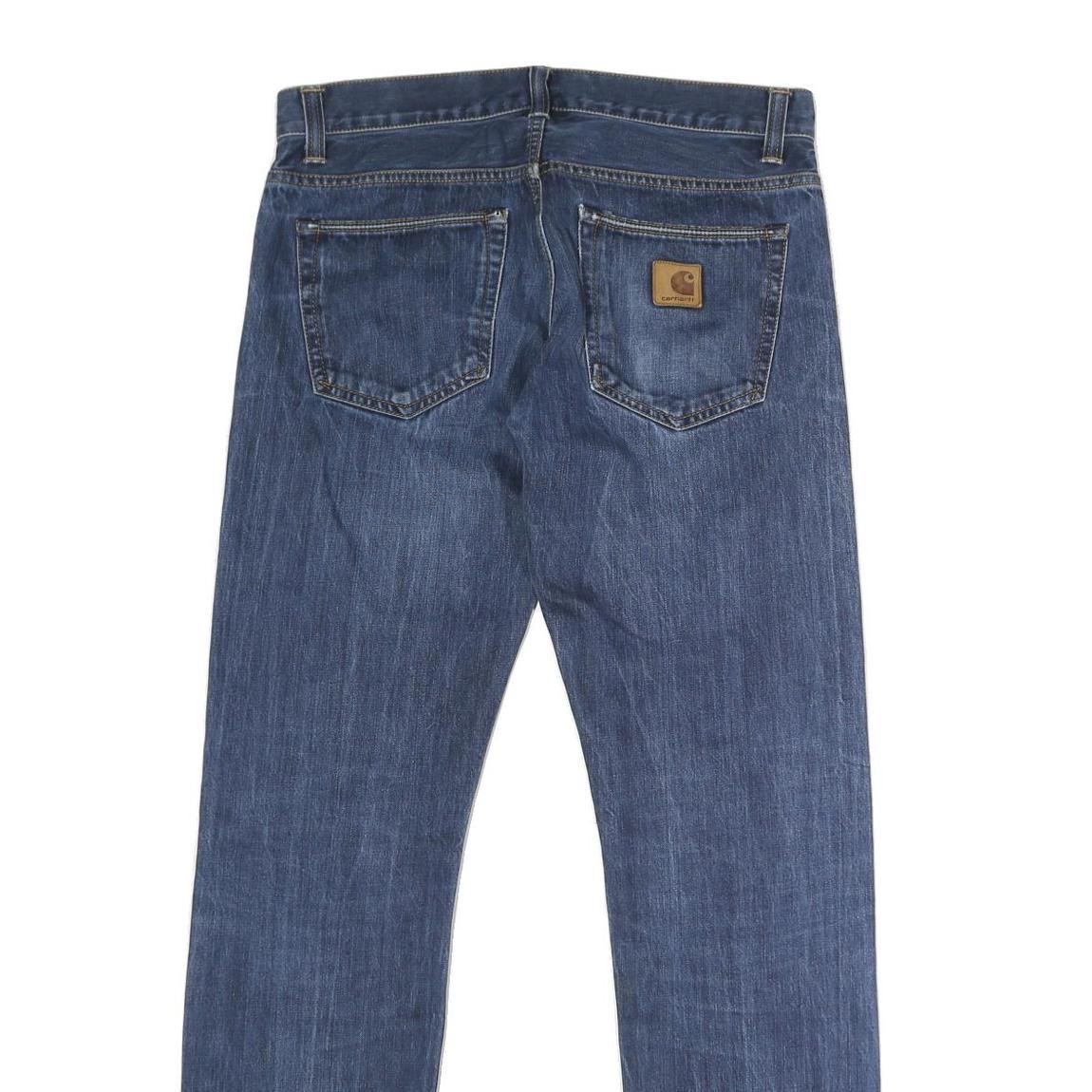 CARHARTT Mens Regular Blue Denim Jeans W34 L33 Button Closure Classic Fit