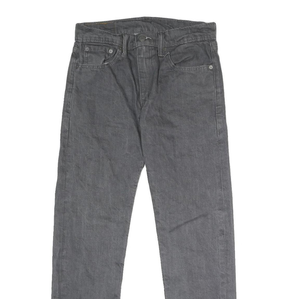 LEVI'S 502 Mens Grey Regular Straight Denim Medium W30 L32 Cotton Blend Zip