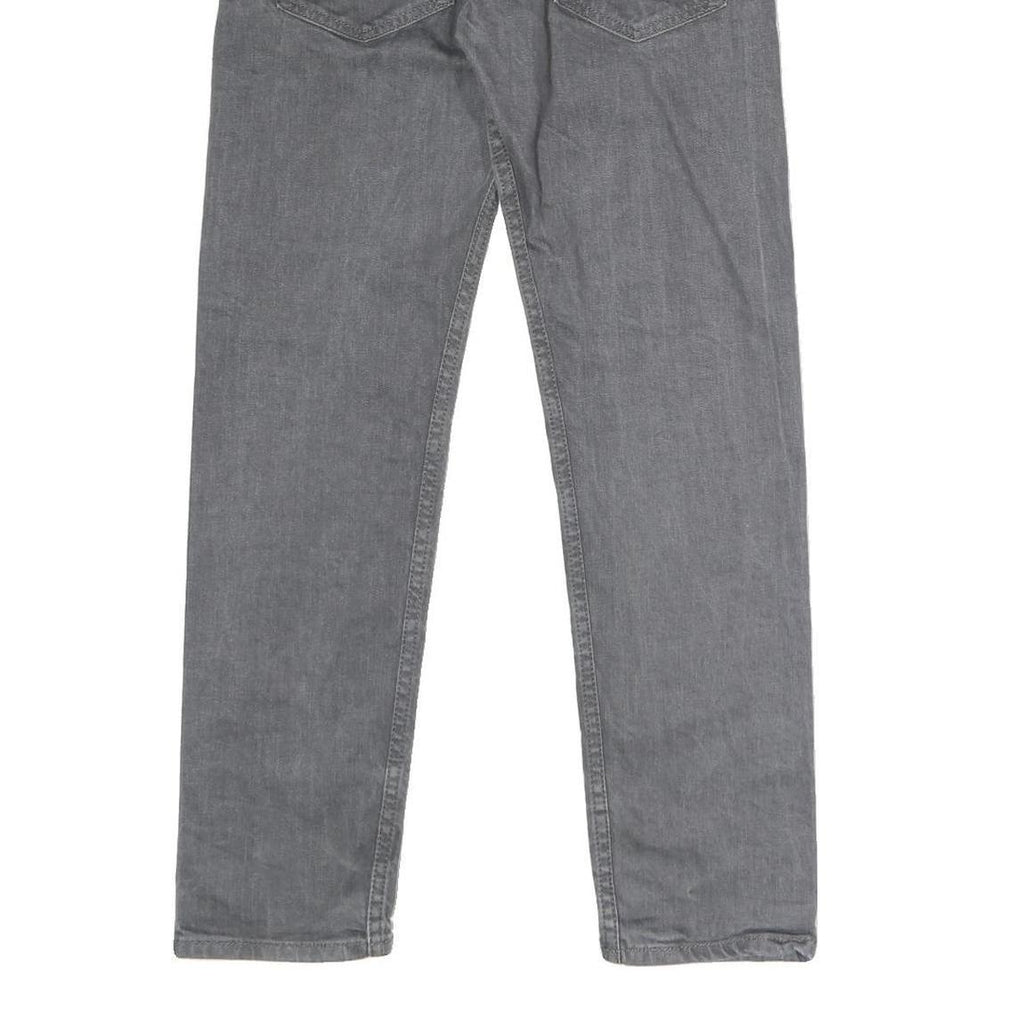 LEVI'S 502 Mens Grey Regular Straight Denim Medium W30 L32 Cotton Blend Zip