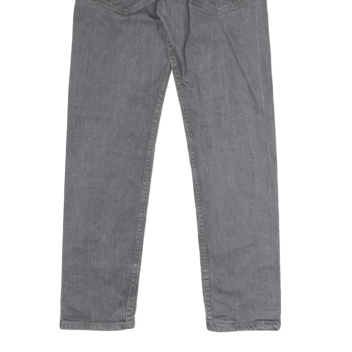 LEVI'S 502 Mens Grey Regular Straight Denim Medium W30 L32 Cotton Blend Zip